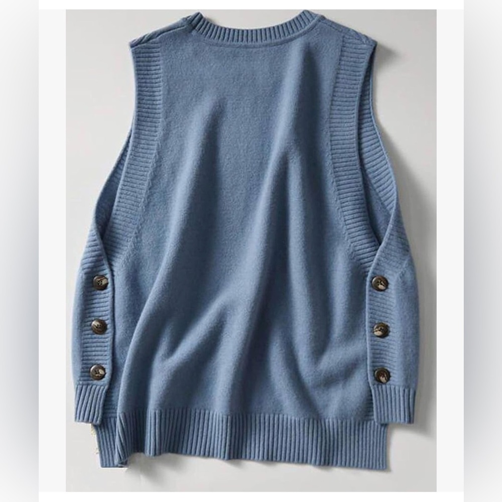 NET BLUE SWEATER VEST-S - Picture 3 of 13